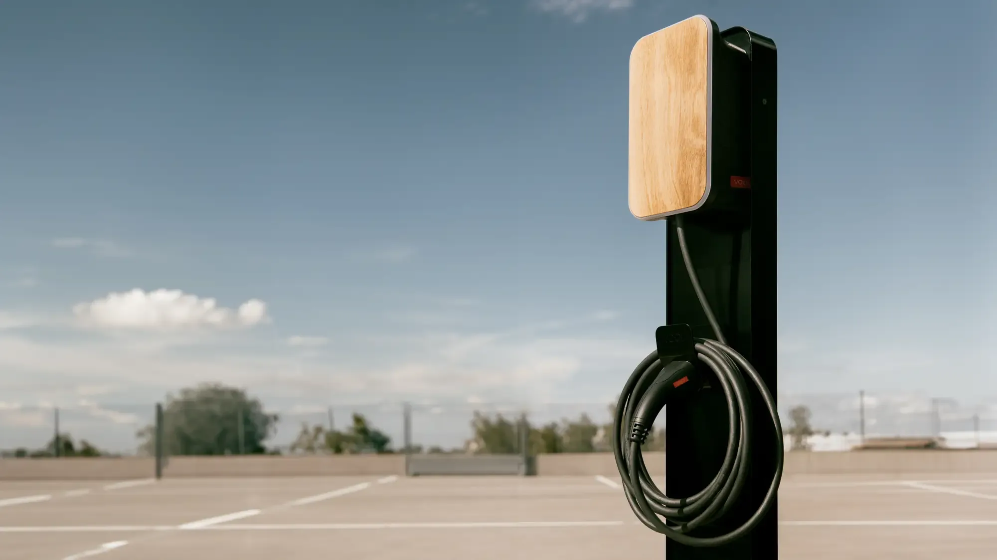VOOL EV charger in a company car park